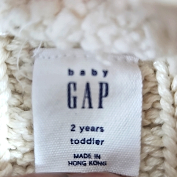 Baby Gap Cream Cable Knit Sweater Sz 2yrs Toddler Unisex - Picture 2 of 6